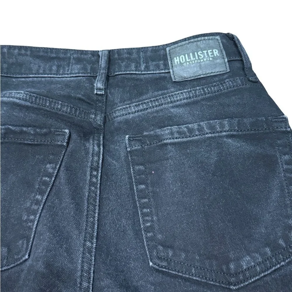 Hollister Ultra‎ High-Rise Black Patchwork Dad Jeans – Size 26 Long